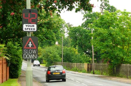 Automatic speed display