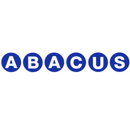 Abacus logo - blue circles with white letters