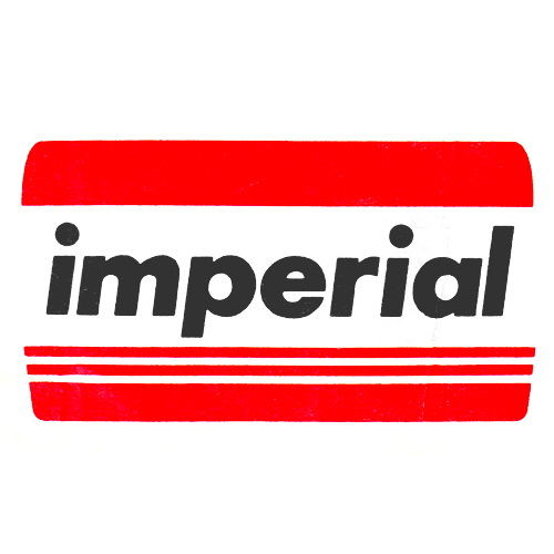 Imperial logo - black text with red stripes