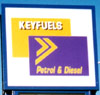 Keyfuels logo with yellow and purple cards