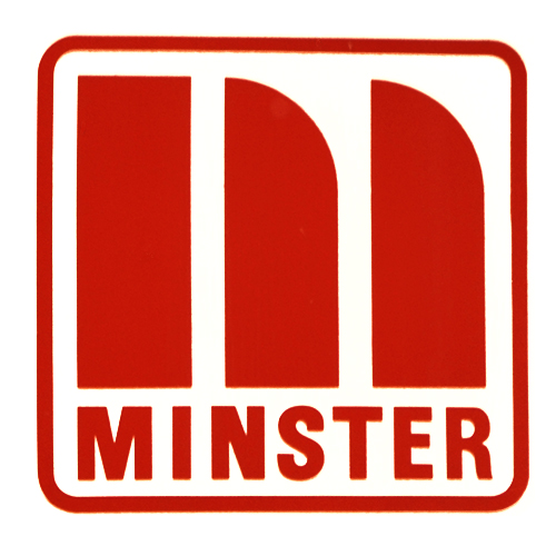 Minster logo - red M with red text and outline