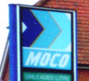 MOCO logo with 3 blue chevrons of different shades