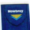 Mowbray logo with yellow and light blue inverted triangle on dark blue background