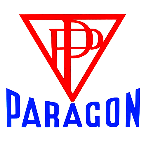 Paragon logo with red compound Ps in red triangle