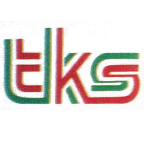 TKS logo - red and green outlined text