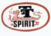 TT Spirit logo - a red dragon with black TT letters