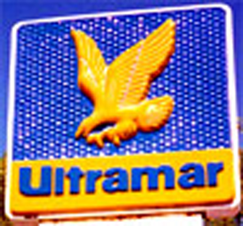 Ultramar logo — yellow eagle on blue background