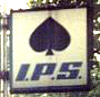 IPS logo — black ace of spaces and blue text