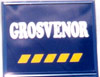 Grosvenor logo with yellow stripes on blue background