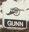 Gunn logo with black field gun