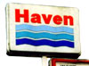 Haven logo with 3 blue waves and red text