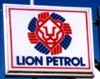 Lion logo with red and blue lion face