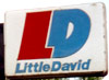 Little David logo, red L and blue D