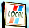 Local logo with red and blue diagonal stripes