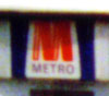 Metro logo with red M and blue borders