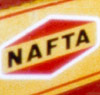 Nafta logo, hexagon with red and yellow