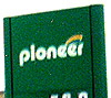 Pioneer logo, green background