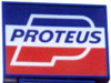 Proteus logo with red and blue P