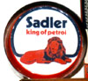 Sadler king of petrol logo, with red lion