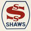 Shaws logo, large red S with two smaller ones