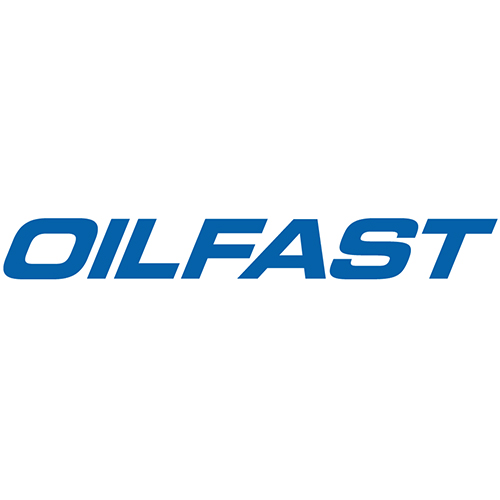 Oilfast logo - blue italic text